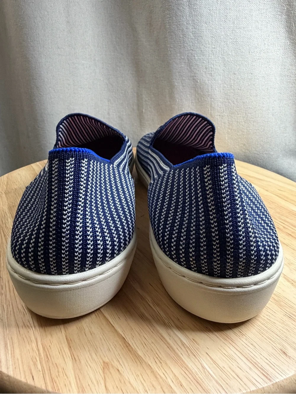 Rothy’s women’s Riviera Pinstripe shoes